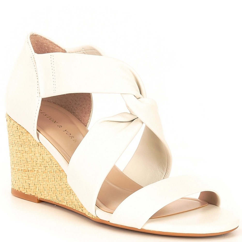 Preston & York Marcia Raffia Wrapped Wedge NWT